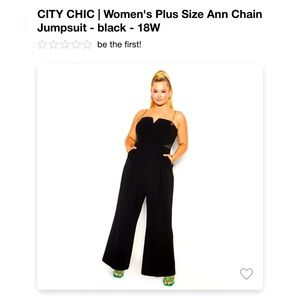 NWT Never Worn Black City Chic Ann Chain Jumpsuit
